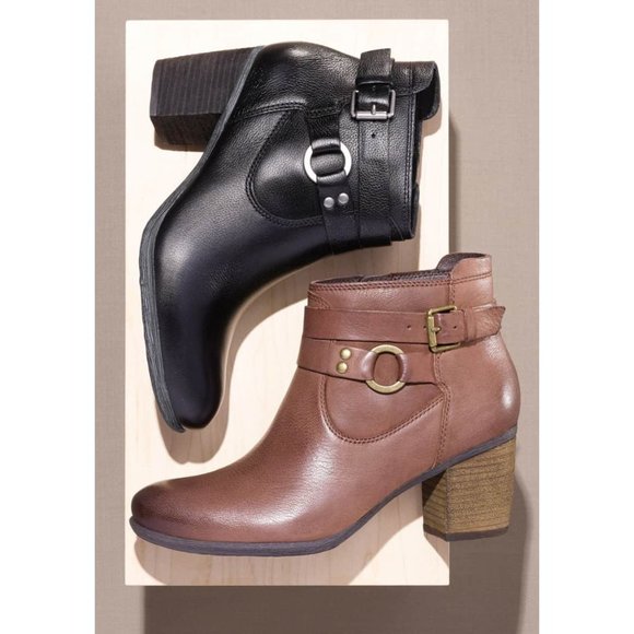 Josef Seibel New BRITNEY 50 Comfort Boots 41/10 Brown Black Ombre Leather Bootie - Picture 5 of 16